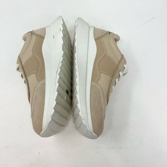Madden Girl Angiee Sneakers Womens 10 Beige Lace-Up Platform Round Toe - Picture 6 of 11
